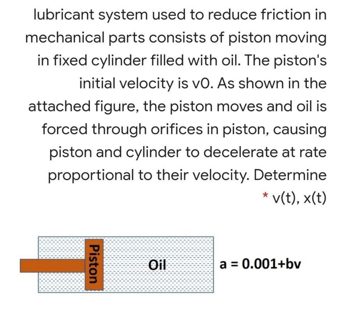 solved-lubricant-system-used-to-reduce-friction-in-chegg