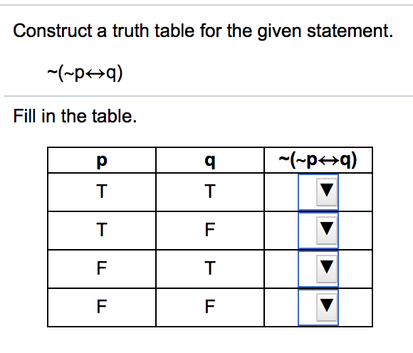 Solved Construct A Truth Table For The Statement P 9 Chegg Com