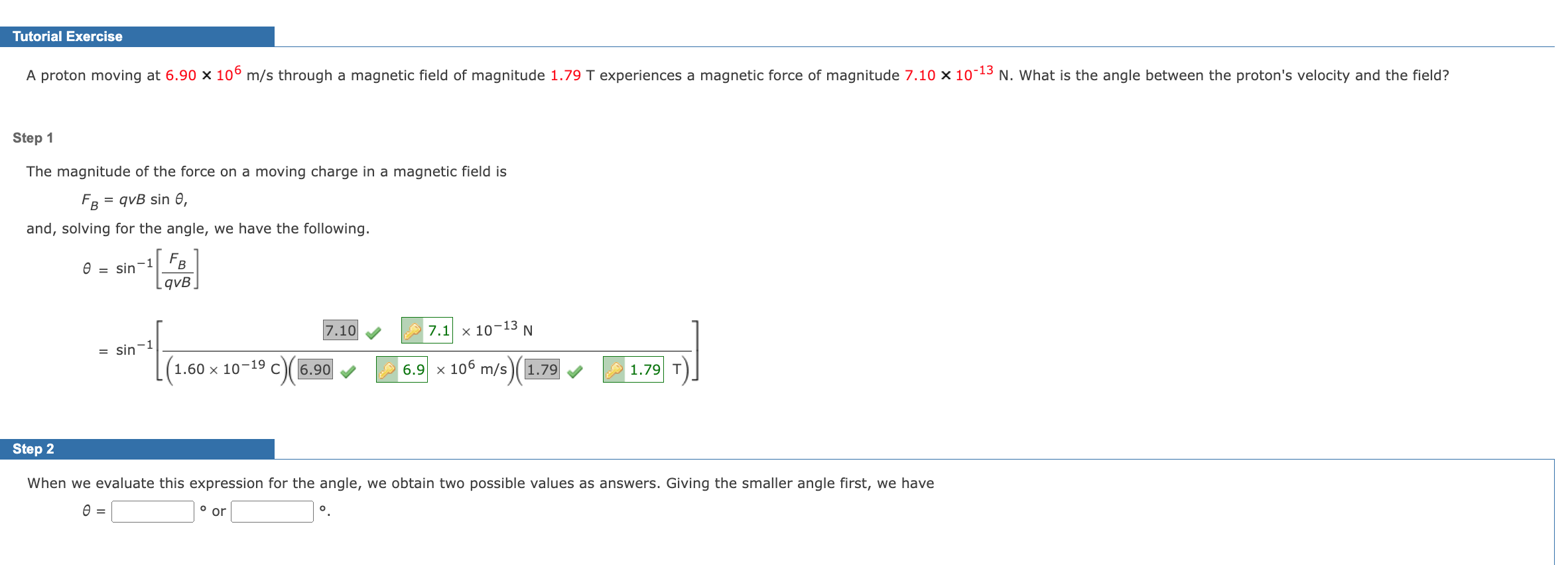 Solved The magnitude of the force on a moving charge in a | Chegg.com