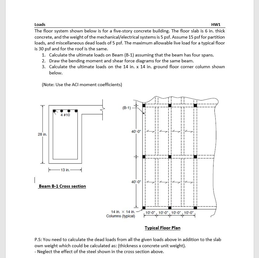 solved-loads-the-floor-system-shown-below-is-for-a-chegg