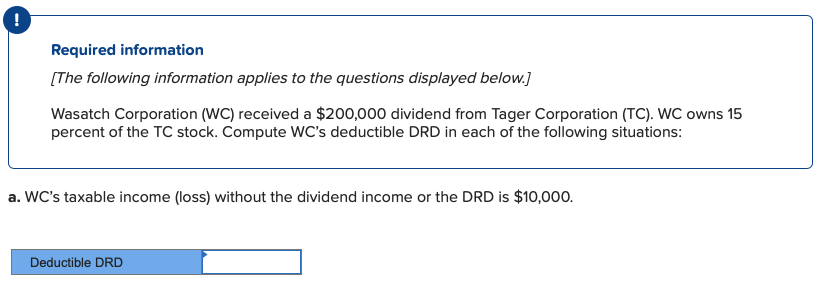 Solved ! Required information [The following information | Chegg.com