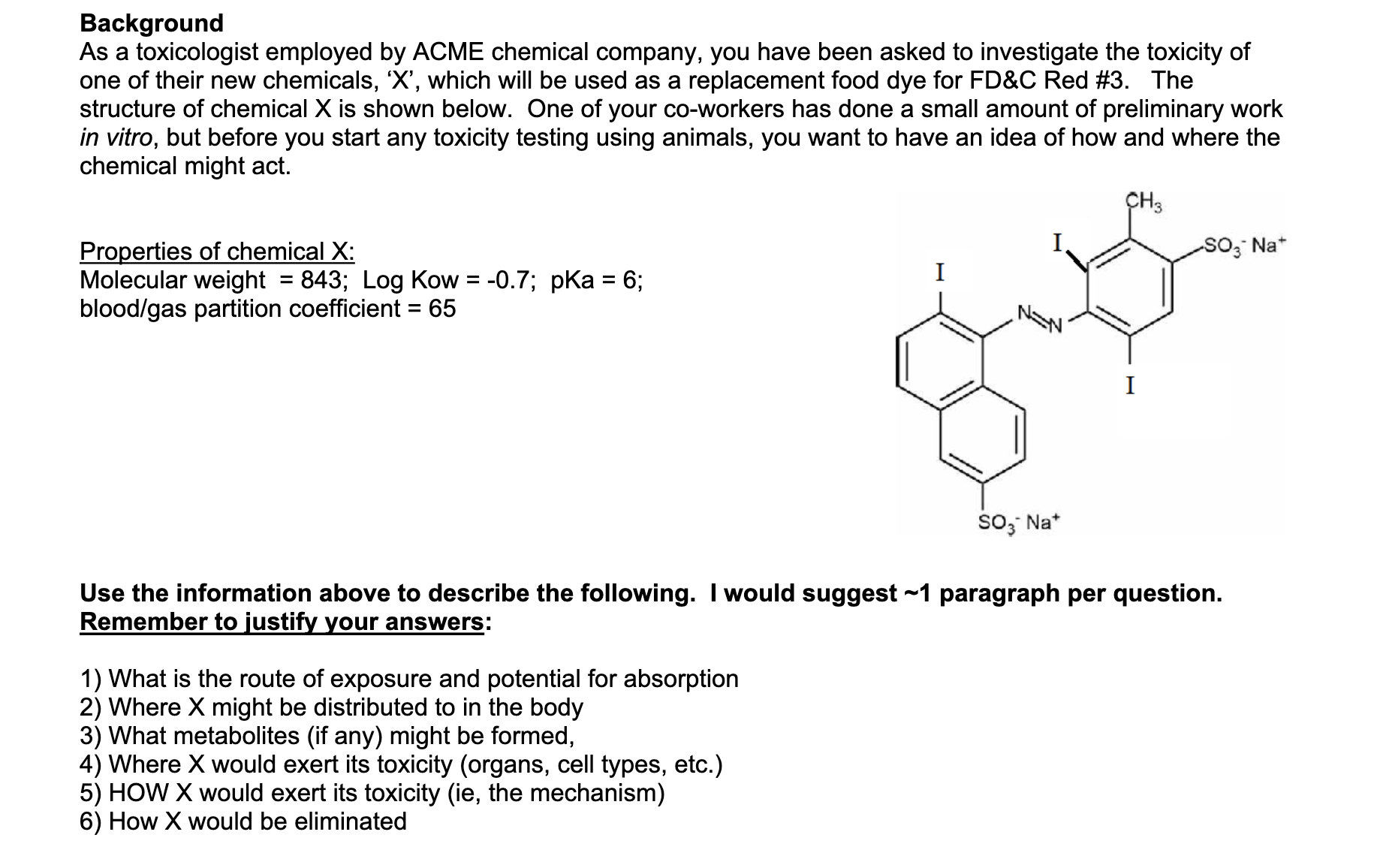 Solved As a toxicologist employed by ACME chemical company,
