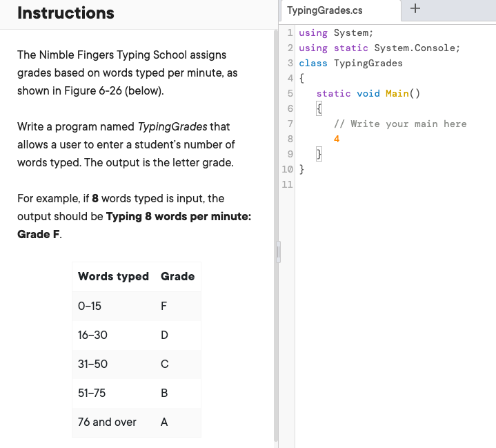 Solved the nimble fingers typing school assigns grades based chegg