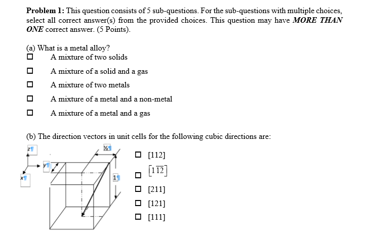 Solved Problem 1: This question consists of 5 sub-questions. | Chegg.com