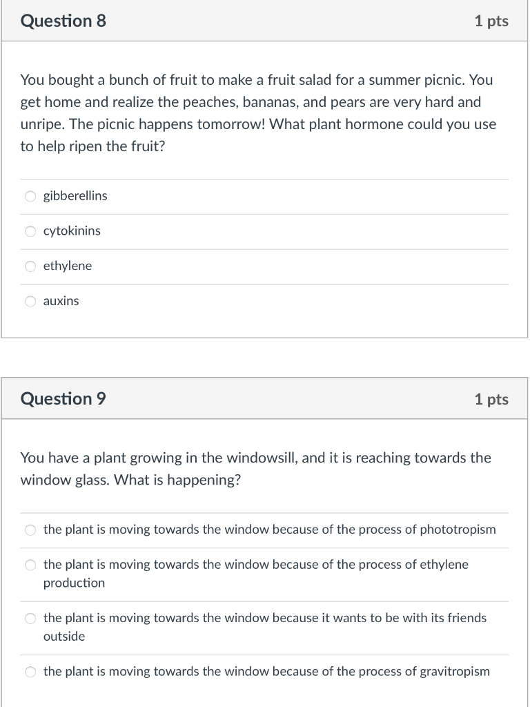 Solved Question 8 You bought a bunch of fruit to make a | Chegg.com