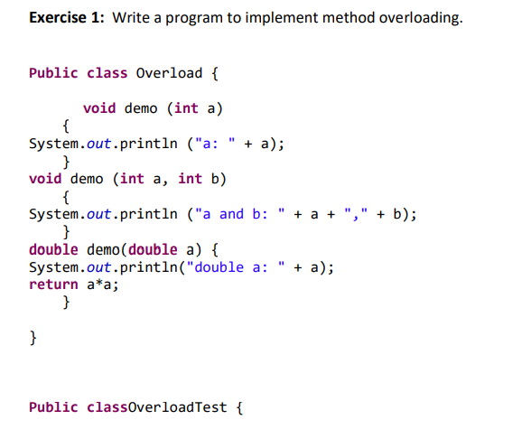 Method Overloading in Java with examples