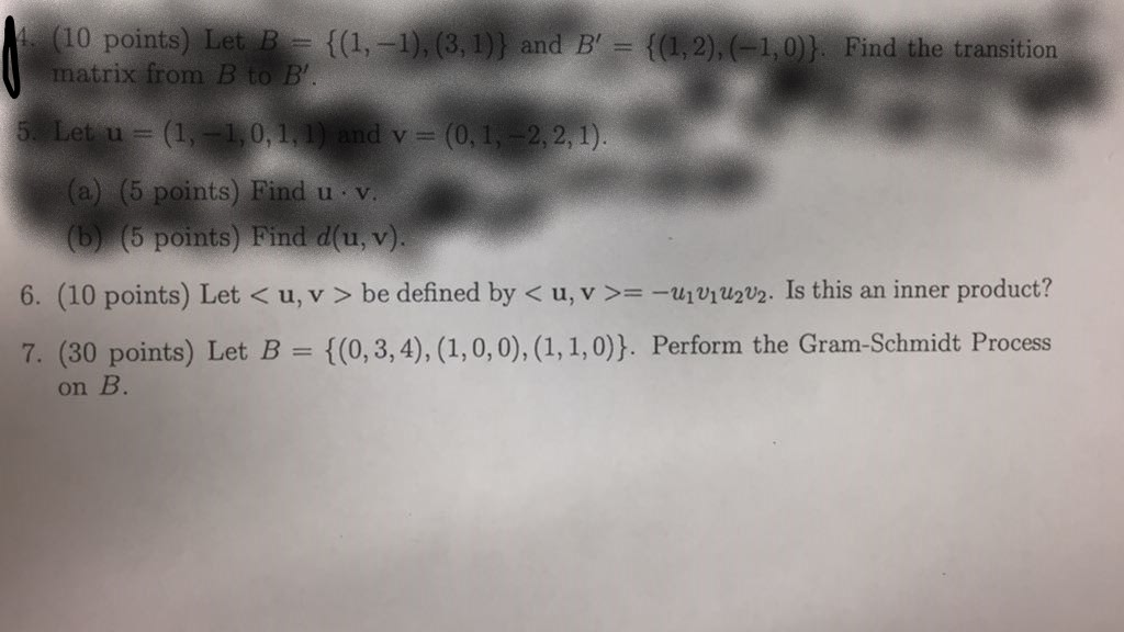 Solved This is a linear Algebra problem. Please use linear | Chegg.com