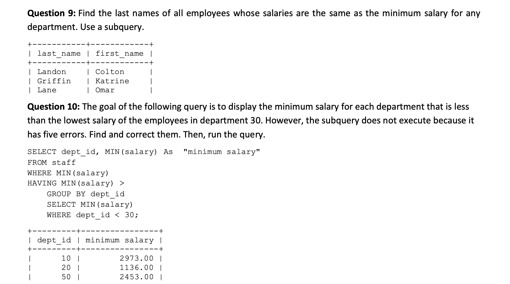 staff-id-first-name-last-name-email-birthdate-salary-chegg