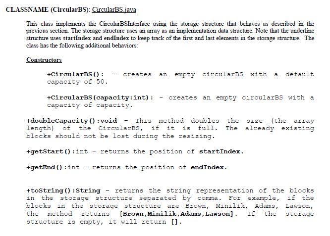 Solved You may: Add additional methods and variables, | Chegg.com