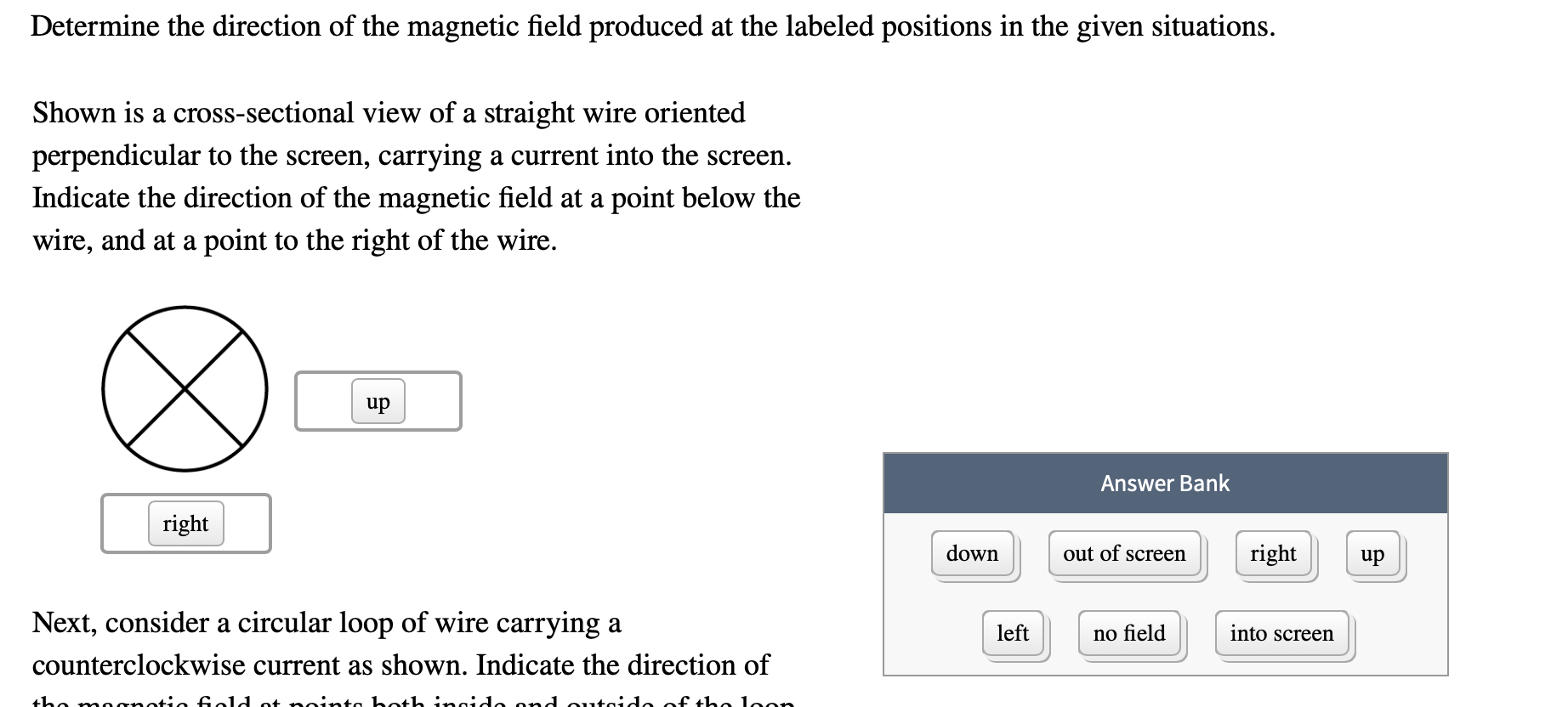 Solved Determine the direction of the magnetic field | Chegg.com