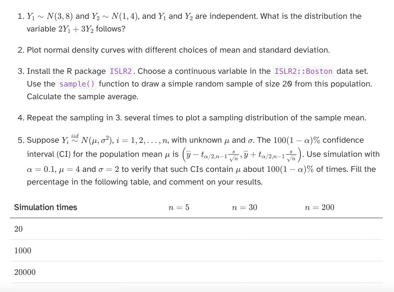 Solved 1. Y1∼N(3,8) and Y2∼N(1,4), and Y1 and Y2 are | Chegg.com