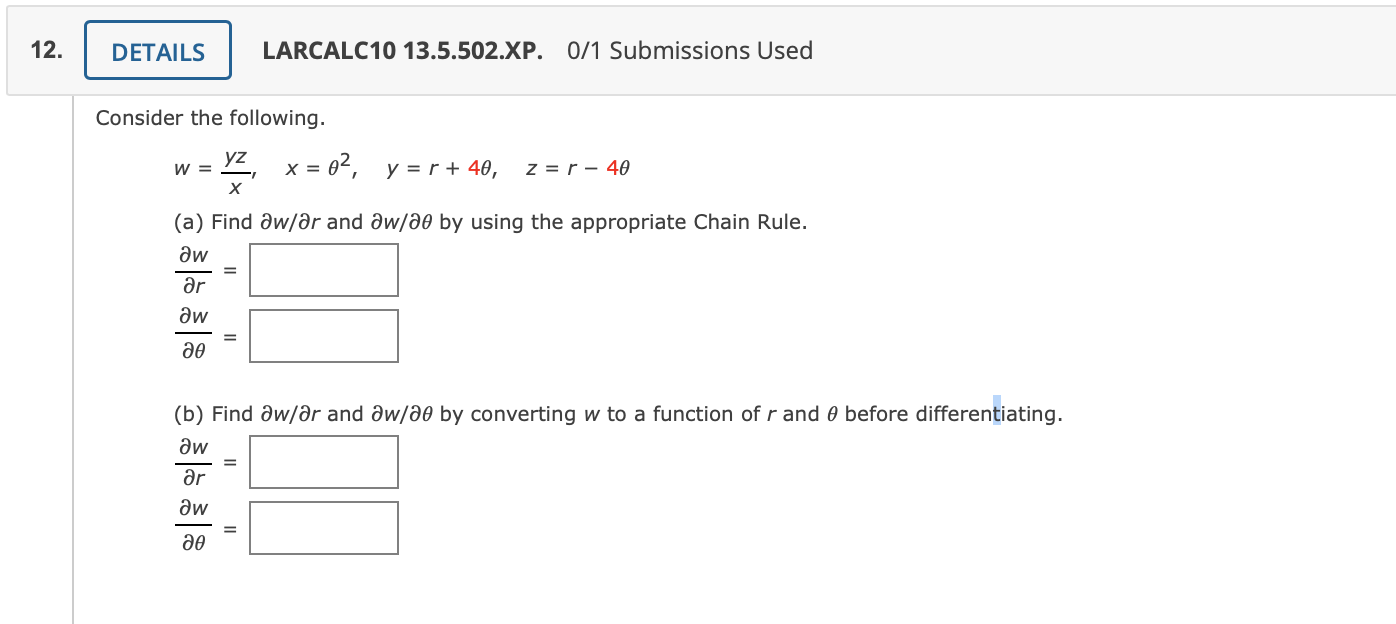 Solved 10 Details Larcalc11 13 4 014 0 1 Submissions Us Chegg Com