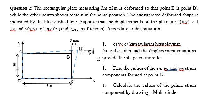 Solved Question 2: The rectangular plate measuring 3 mx2 m | Chegg.com