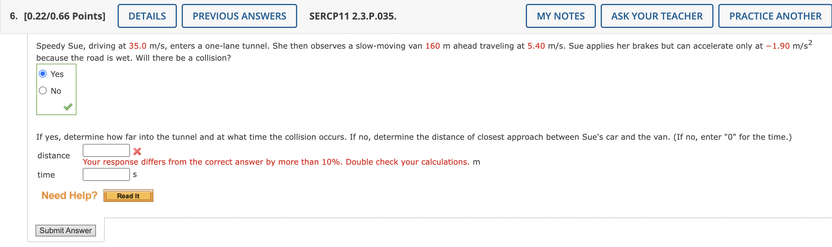 Solved because the road is wet. Will there be a collision? | Chegg.com