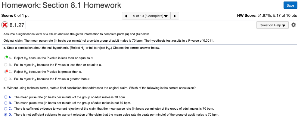 Solved Homework: Section 8.1 Homework Save Score: 0 Of 1 Pt | Chegg.com