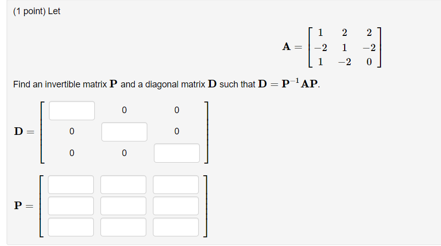 Solved Determinants and Diagonalization Let | Chegg.com