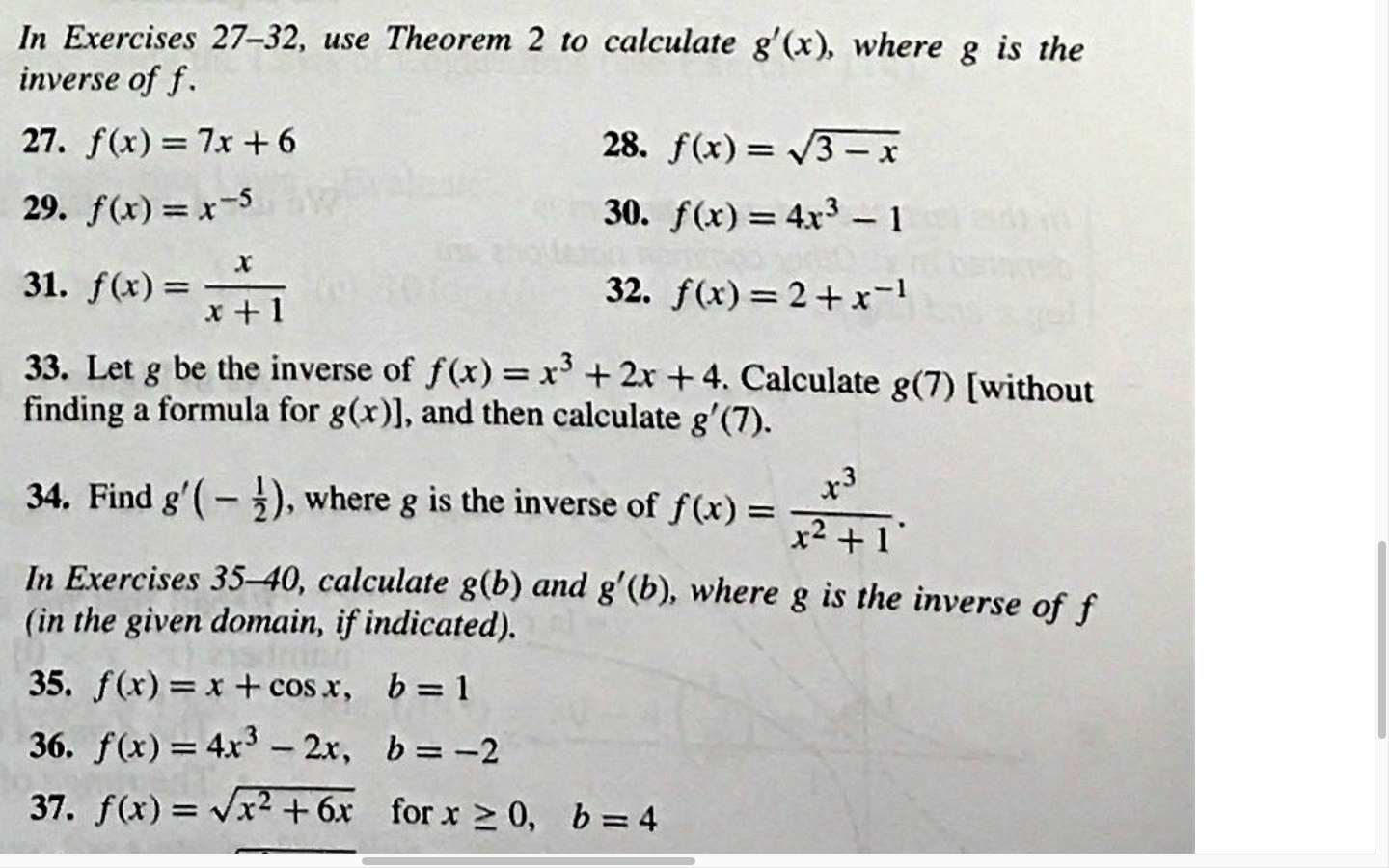In Exercises 27 32 Use Theorem 2 To Calculate 8 X Chegg Com