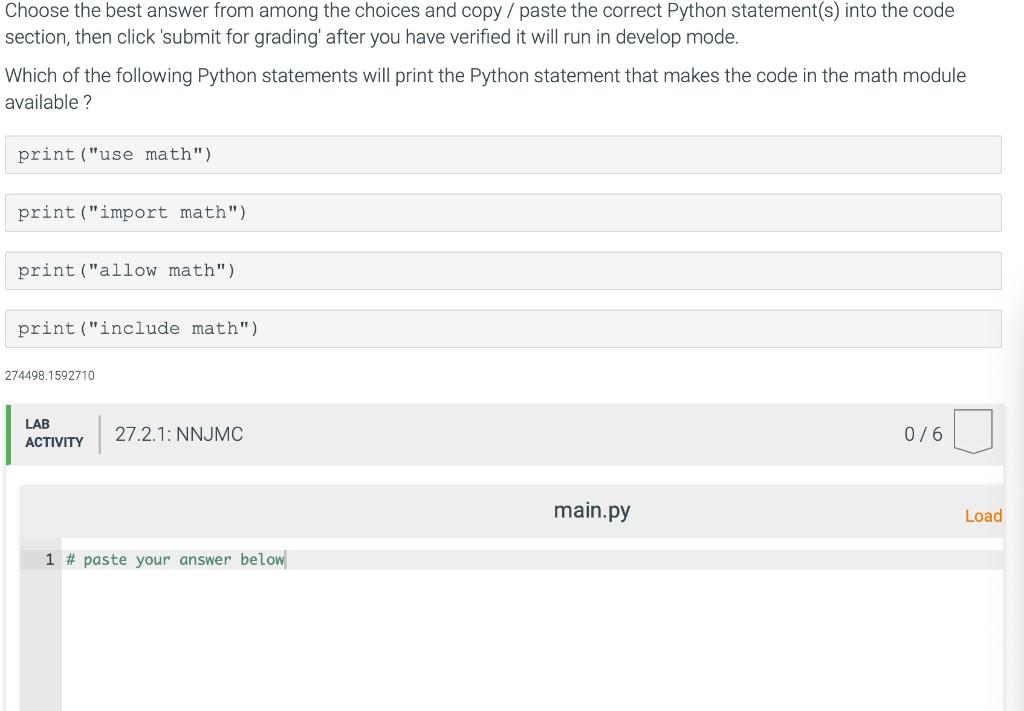 Solved Choose the best answer from among the choices and | Chegg.com