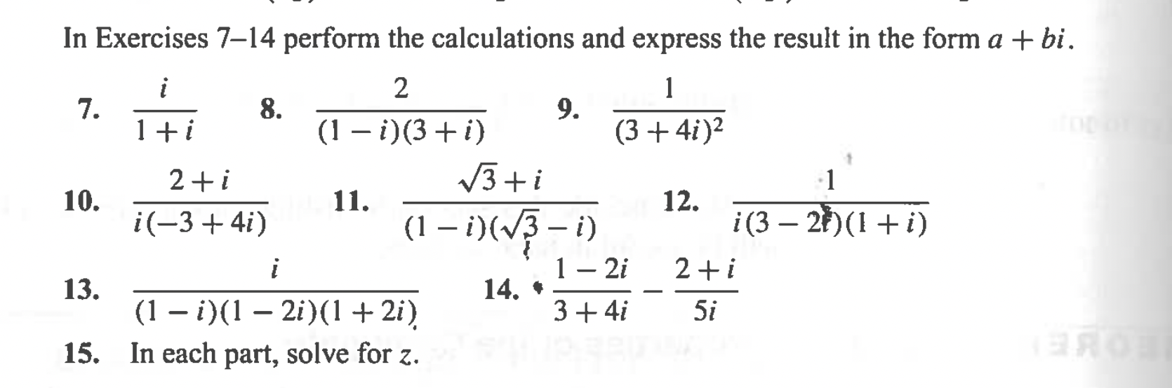 Solved In Exercises 7-14 perform the calculations and | Chegg.com