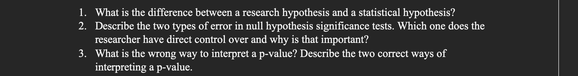 what is the difference between research hypothesis and statistical hypothesis