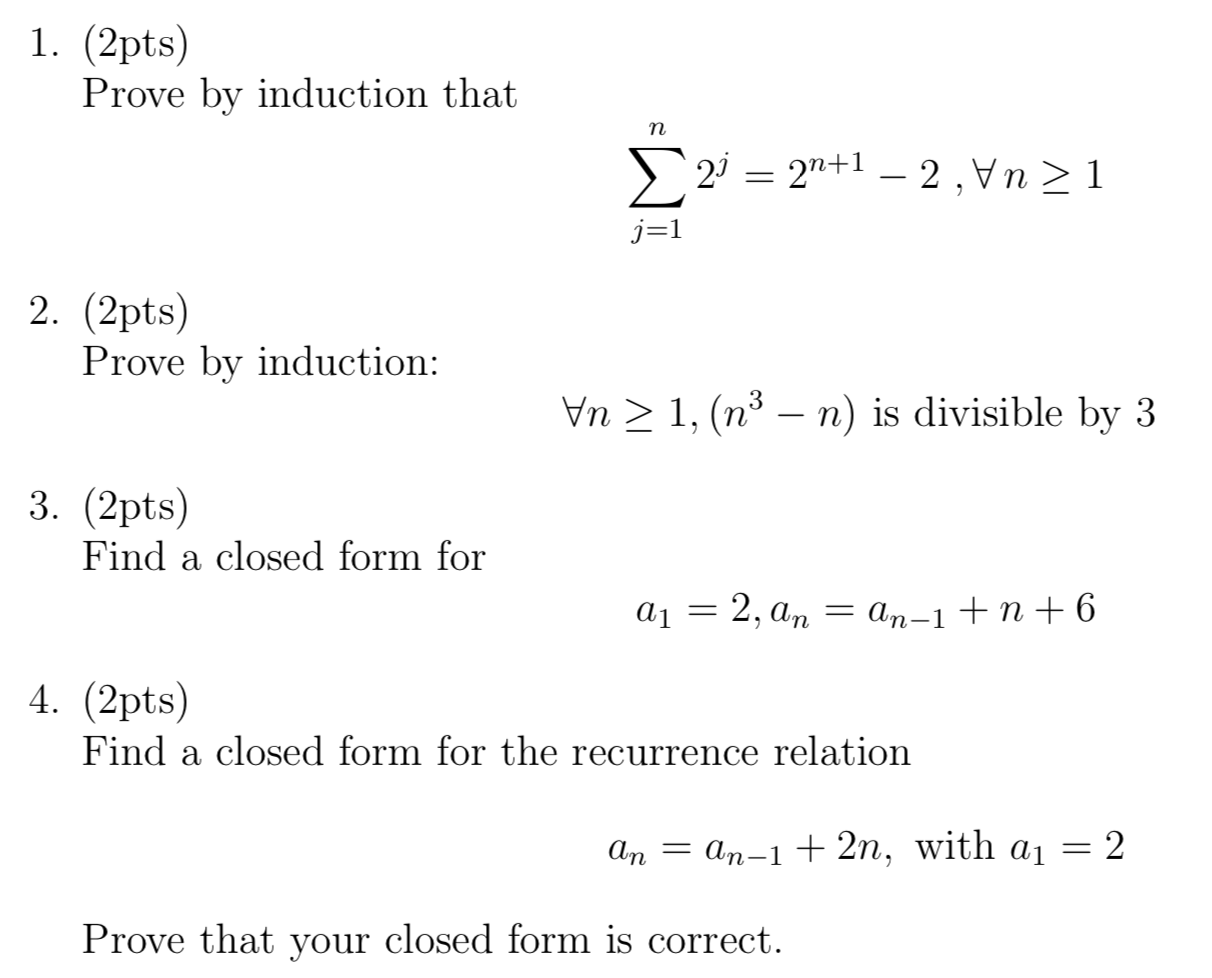 1 2 3 n n 1 2 induction