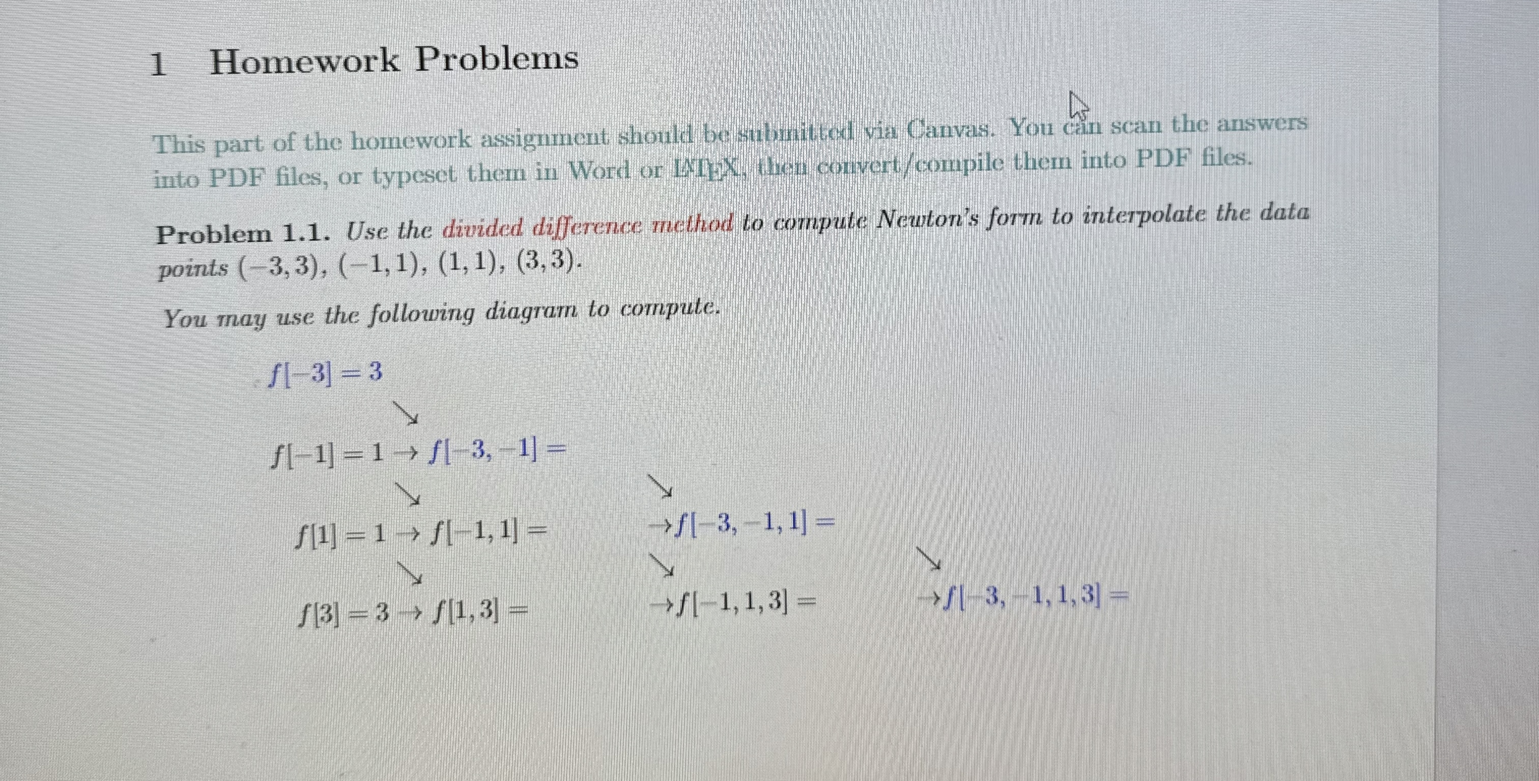 Solved 1 ﻿Homework ProblemsThis part of ﻿the homework | Chegg.com