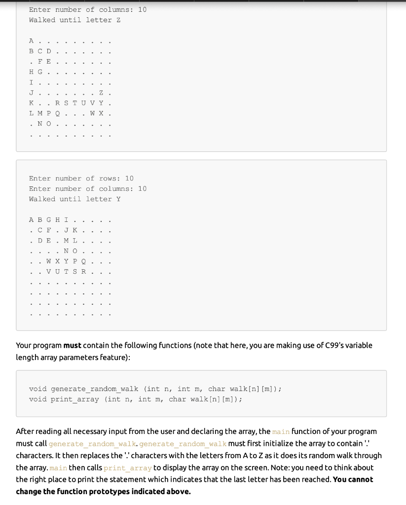 Solved Write a program called random__ wa. k. c that | Chegg.com