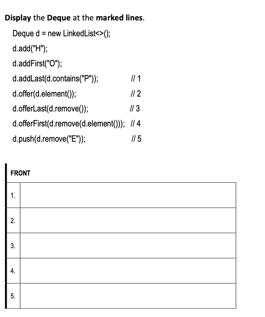 Solved B.2 - 10 Points What is a deque? How does it work? | Chegg.com