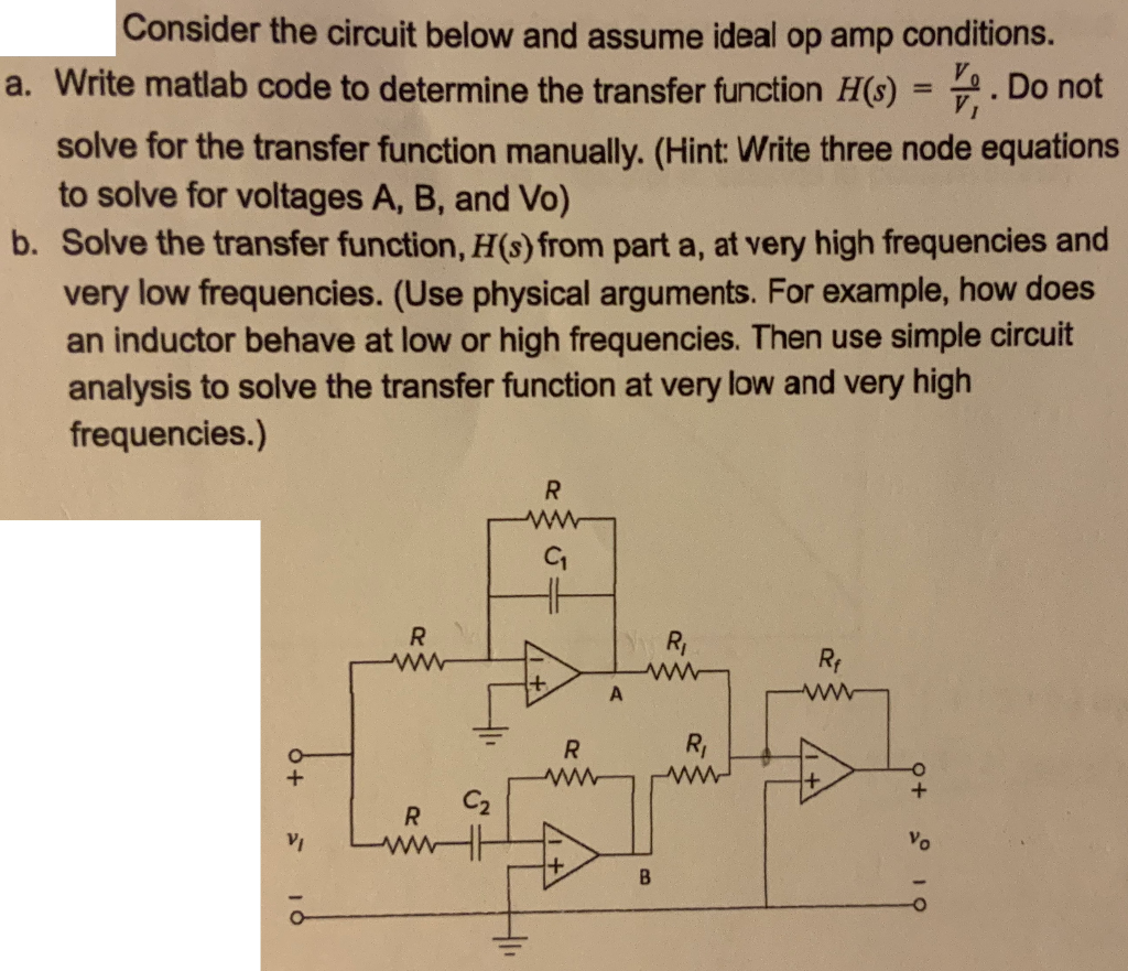 Consider the circuit below and assume ideal op amp | Chegg.com