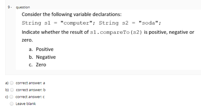 Solved 9 - question Consider the following variable | Chegg.com