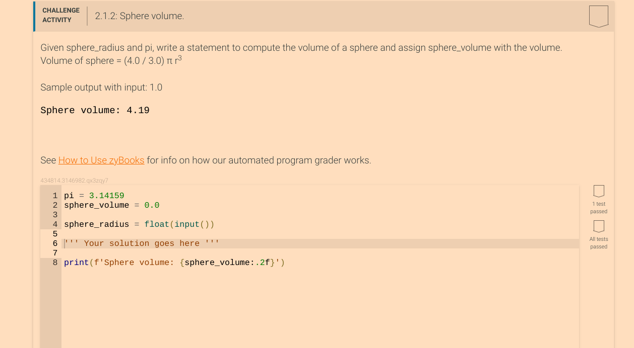 solved-given-sphere-radius-and-pi-write-a-statement-to-chegg