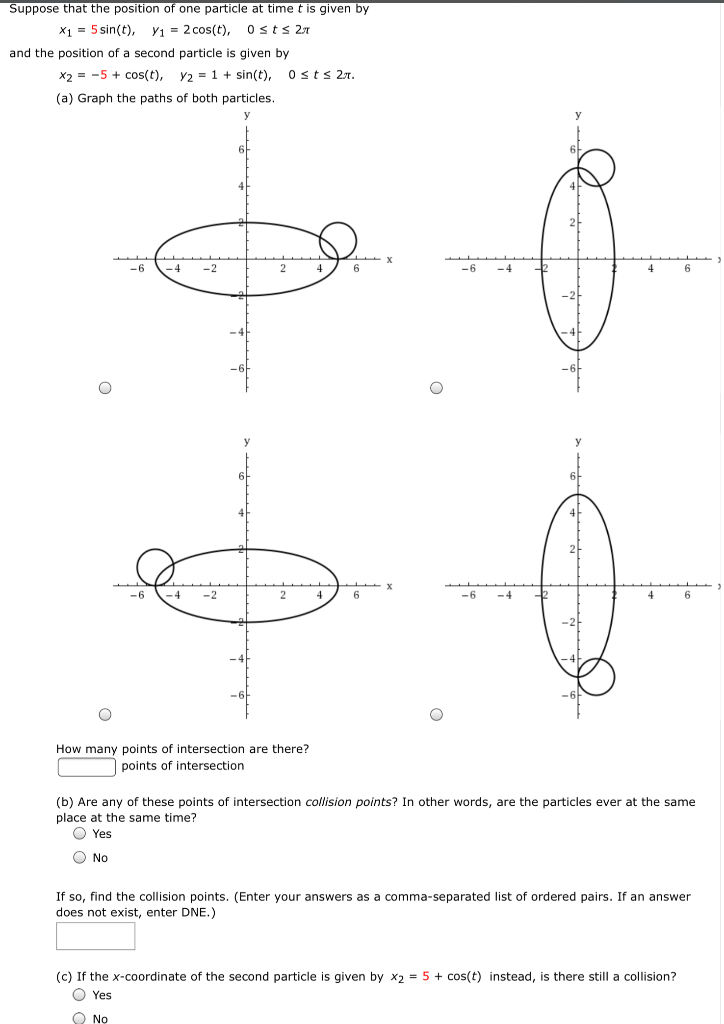 Solved Suppose that the position of one particle at time t | Chegg.com
