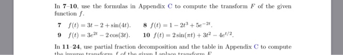 Solved In 7-10, use the formulas in Appendix C to compute | Chegg.com