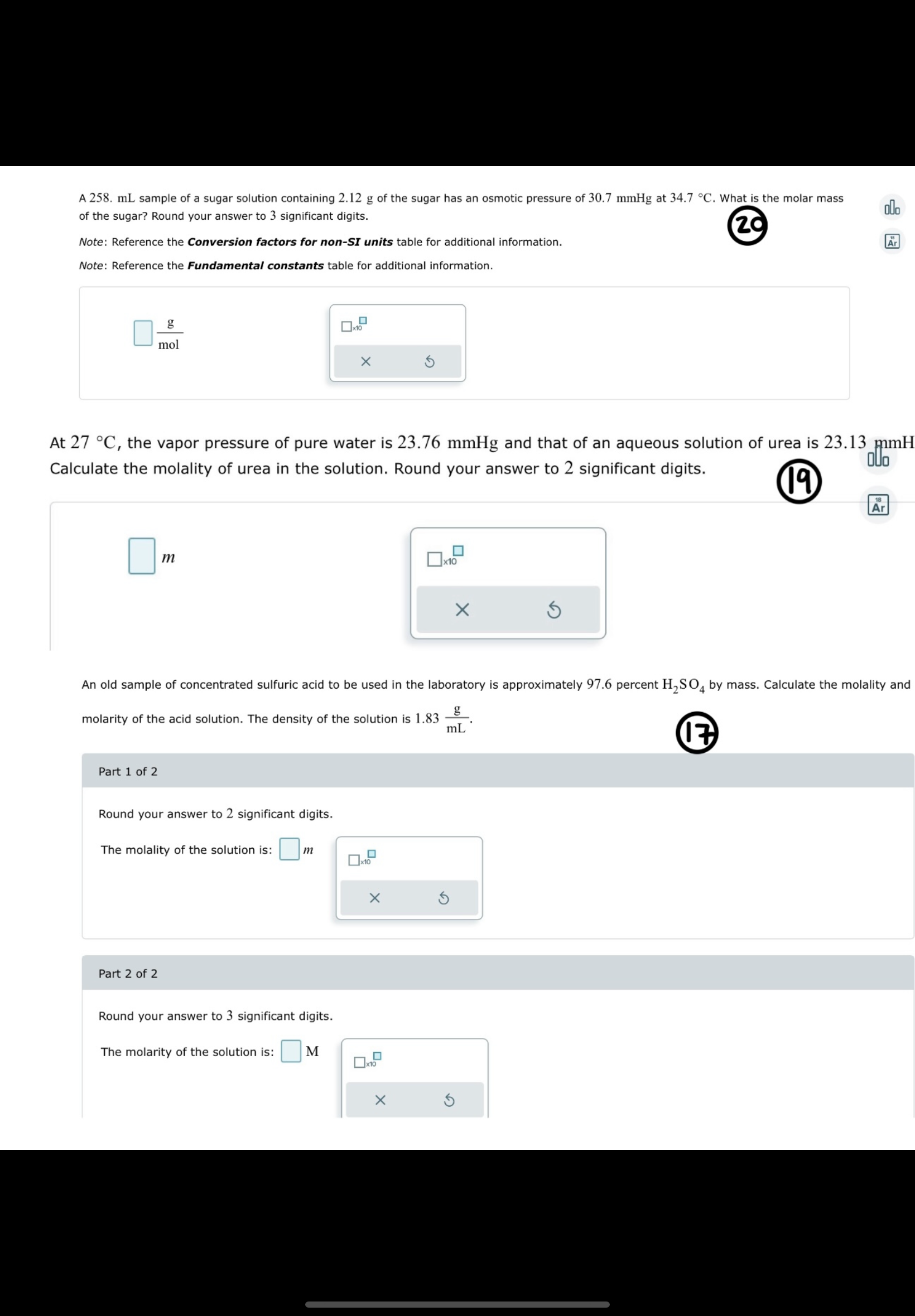 Solved At 27°C, ﻿the vapor pressure of pure water is | Chegg.com