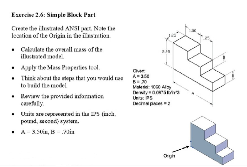 Exercise 2.6: Simple Block Part Create the | Chegg.com