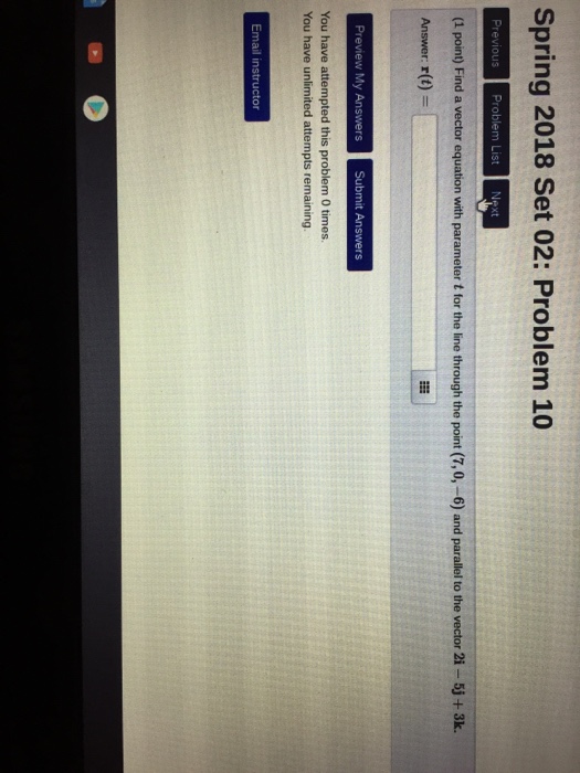 Solved Spring 2018 Set 02: Problem 10 Previous Problem | Chegg.com