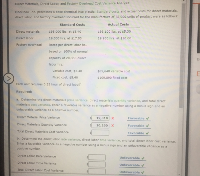 Solved Direct Materials, Direct Labor, and Factory Overhead