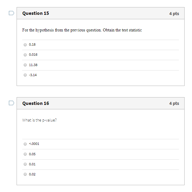 Solved Question 8 4 pts Use the following to answer the next | Chegg.com