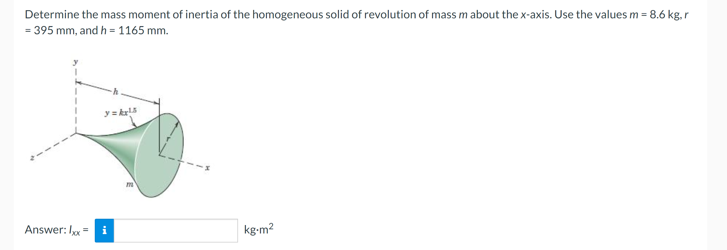 Solved Determine the mass moment of inertia of the | Chegg.com