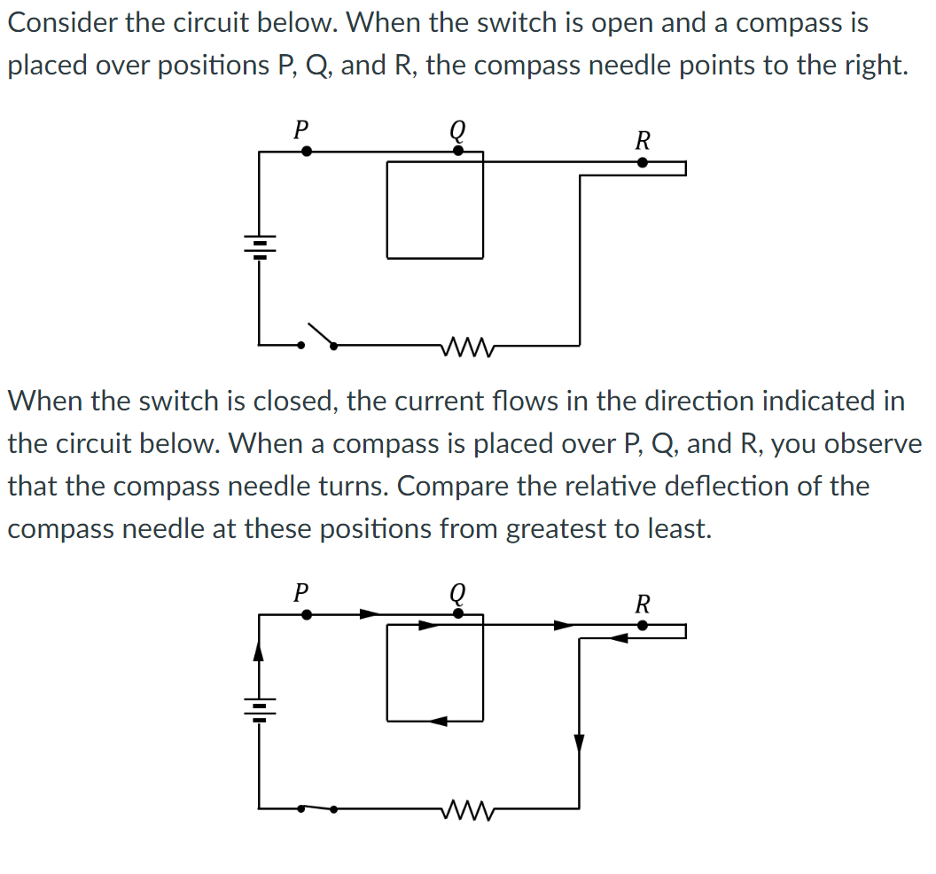 Solved Consider the circuit below. When the switch is open