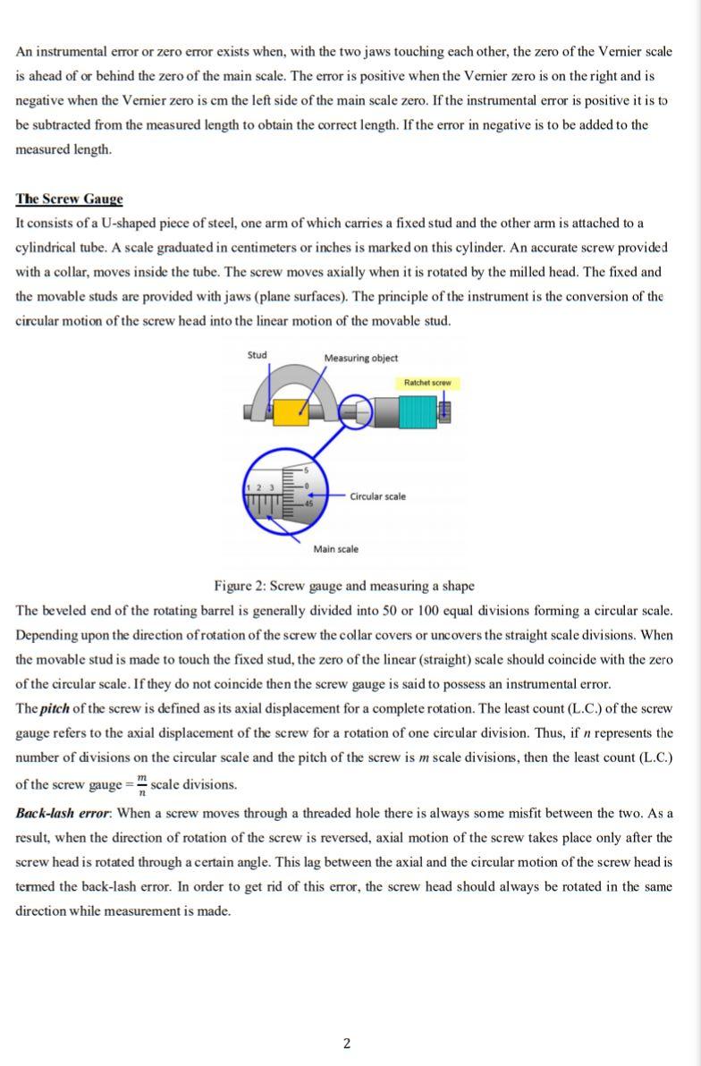 Solved Expt 1 Introduction To Measurement And Statistical Chegg