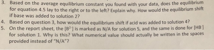 Solved 3. Based on the average equilibrium constant you | Chegg.com