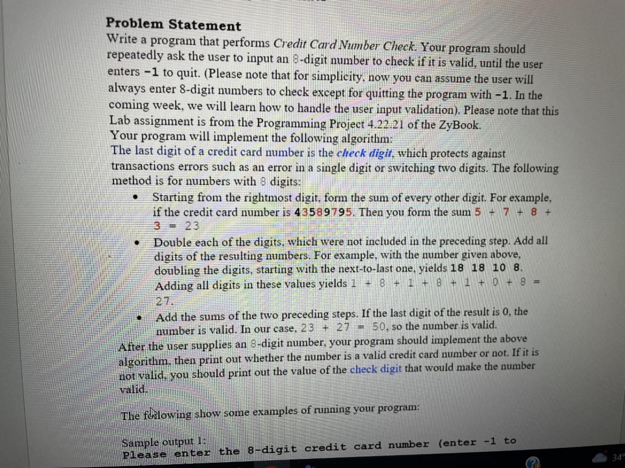 Solved Problem Statement Write A Program That Performs | Chegg.com