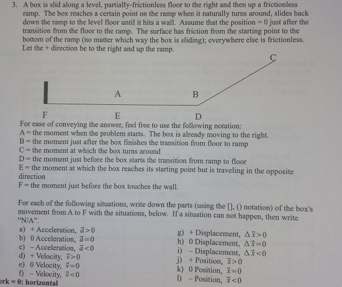 Solved 3. A box is slid along a level, | Chegg.com