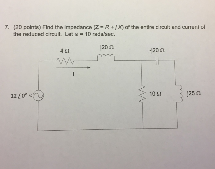 Solved Find the impedance (Z = R + jX) of the entire circuit | Chegg.com