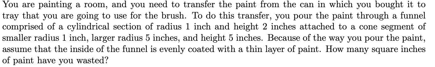 Solved You are painting a room, and you need to transfer the | Chegg.com