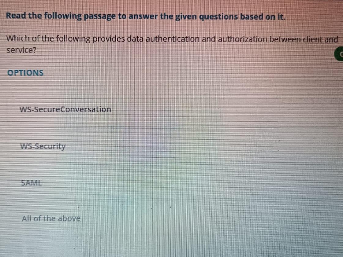 Solved Read the following passage to answer the | Chegg.com