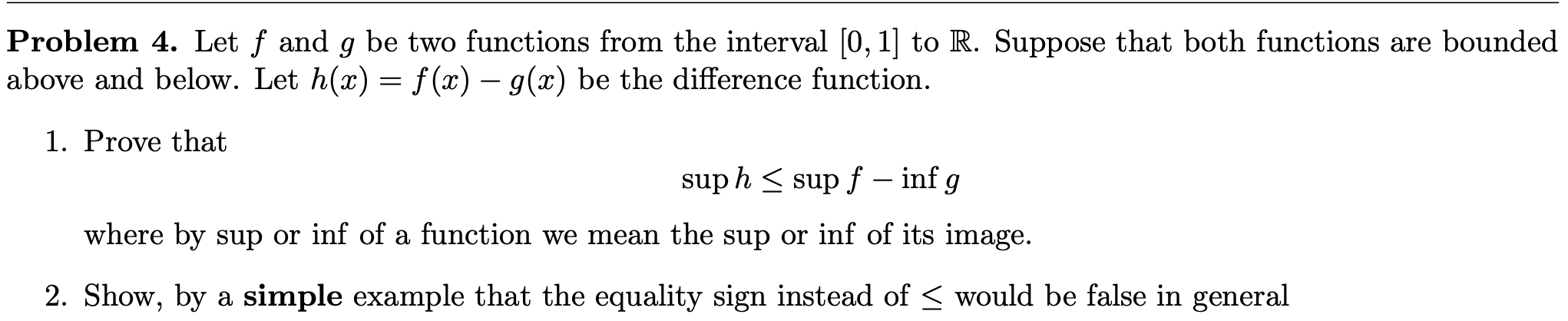 Solved Problem 4. Let f and g be two functions from the | Chegg.com