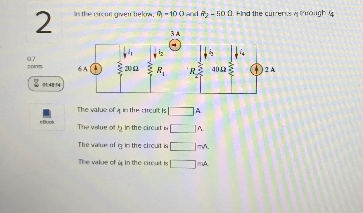 Solved In the circuit given below, Ry = 10 N and R2 = 50 N. | Chegg.com