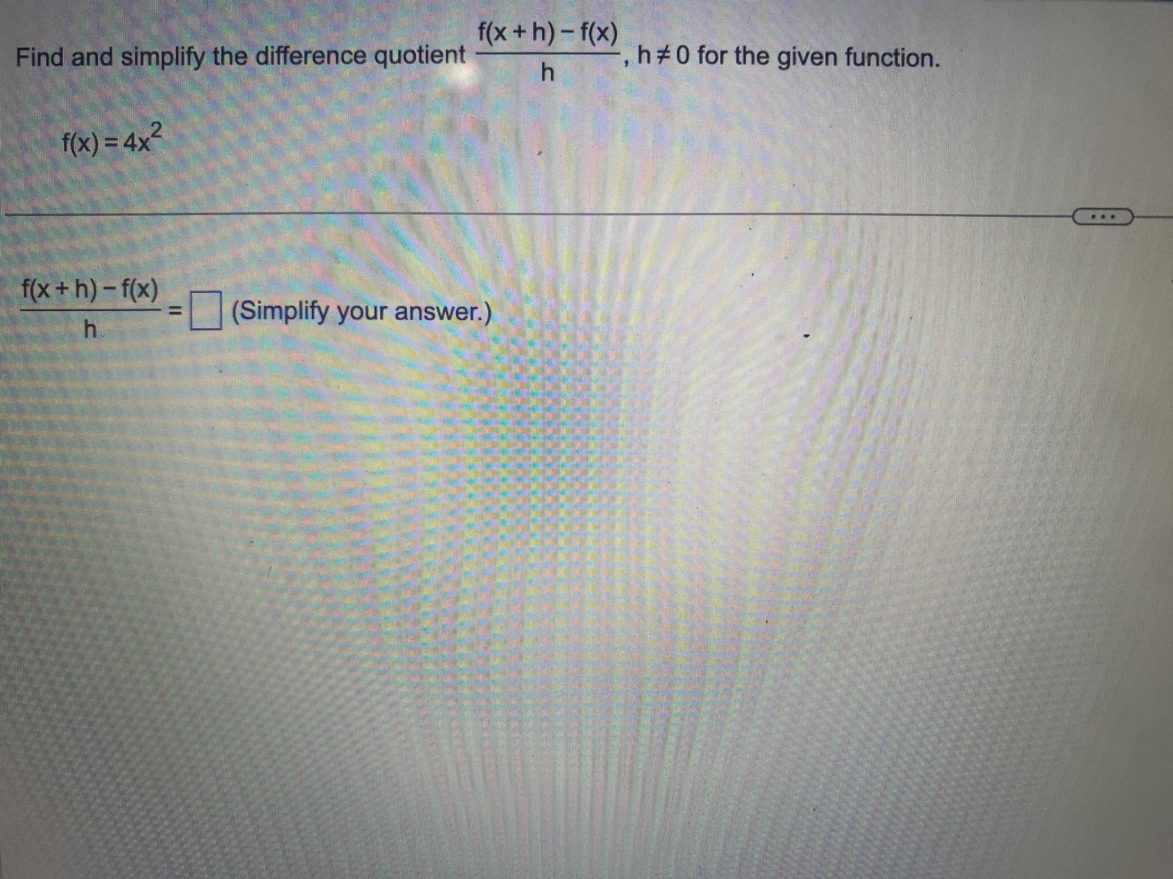 Solved Find And Simplify The Difference Quotient | Chegg.com